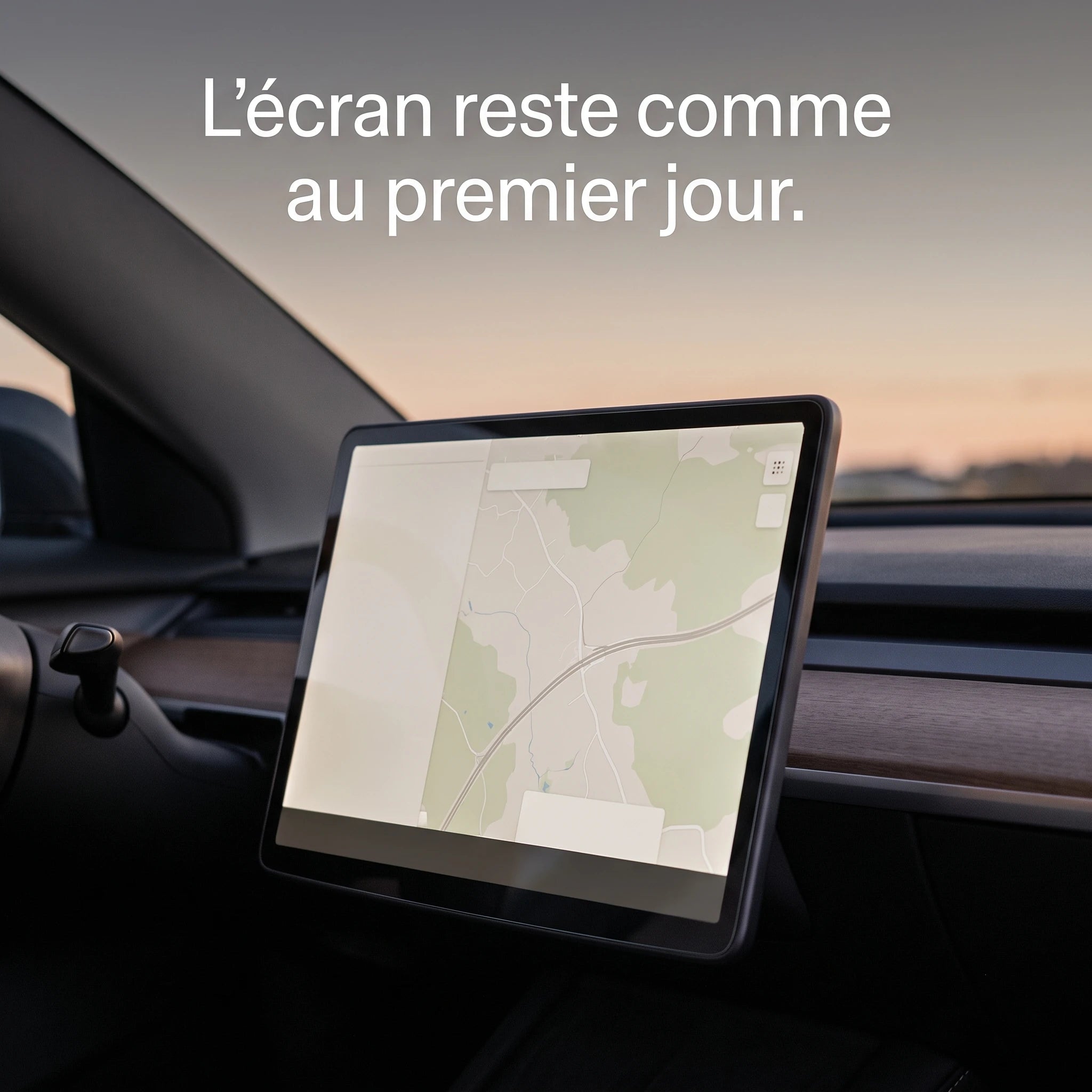 Écran Tesla protégé par le verre trempé Tesline